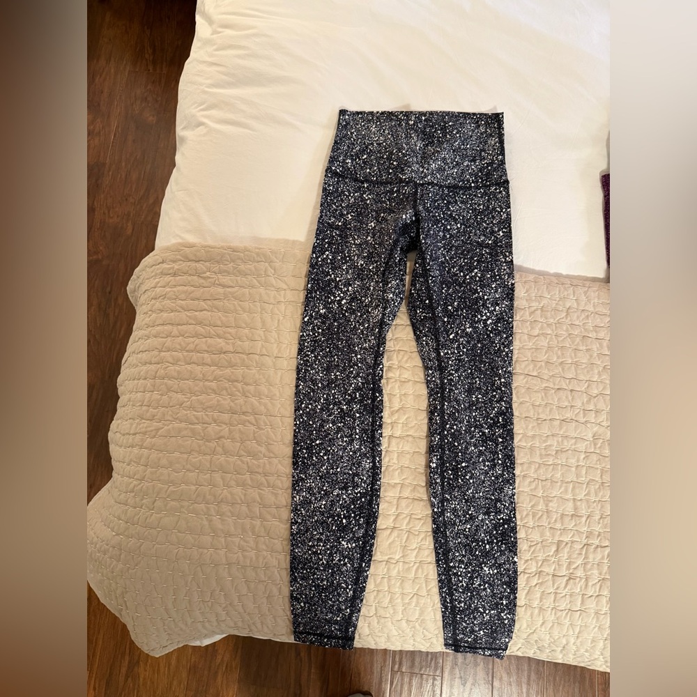 lululemon athletica Black and White Speckled Leggings